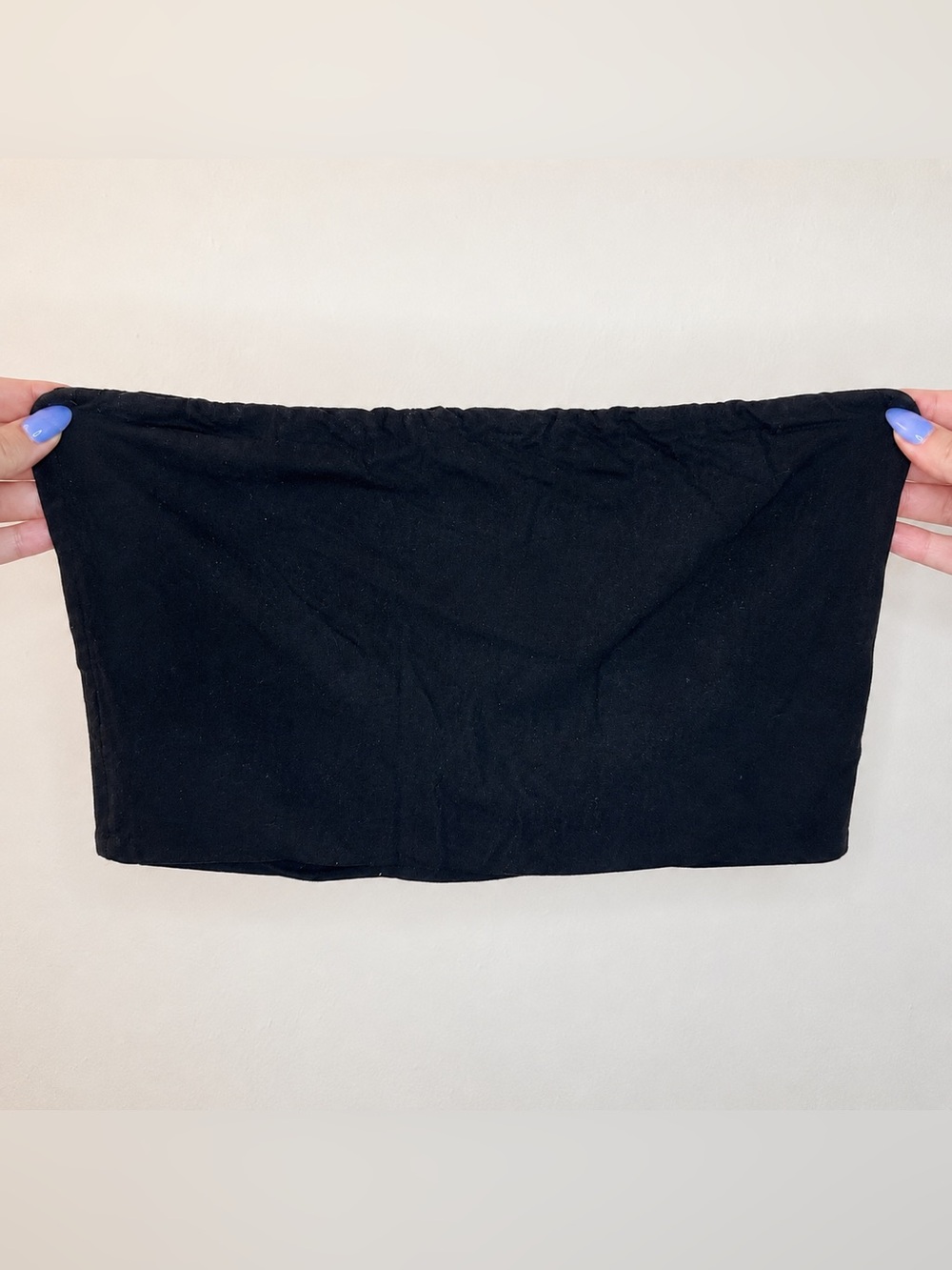 Black Strapless Tube Top | Better Be | Size L | Soft Stretch Bandeau Y2K Basic